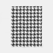 Schwarz-weißes Houndstooth-Muster Fleecedecke (Vorderseite)