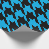 Schwarz-weißes Houndstooth-Muster Geschenkpapier (Ecke)