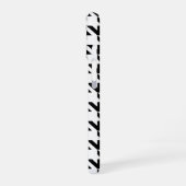 Schwarz-weißes Houndstooth-Muster iPhone 16 Hülle (Linke Seite)