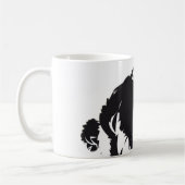 Schwarz-weißes Hundehaustier Shih Tzu Kaffeetasse (Links)