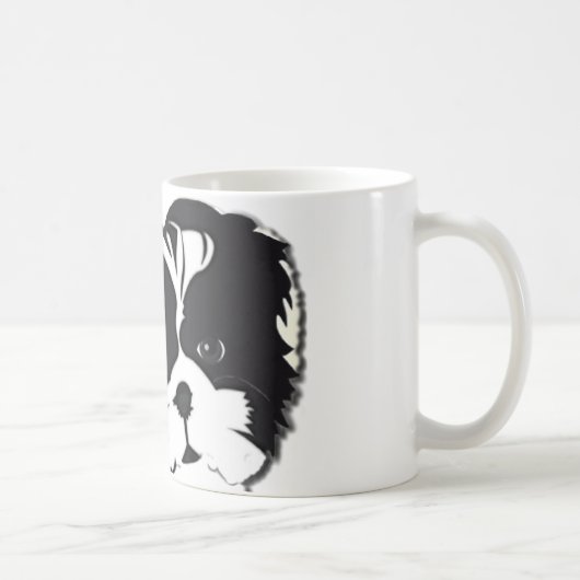 Schwarz-weißes Hundehaustier Shih Tzu Kaffeetasse (Rechts)