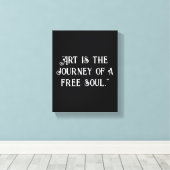 Schwarz-weißes inspirierendes Zitat individuell an Leinwanddruck (Insitu (Holzboden))