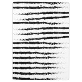 Schwarz-weißes Kakteen gestreift Klemmbrett (Rückseite)