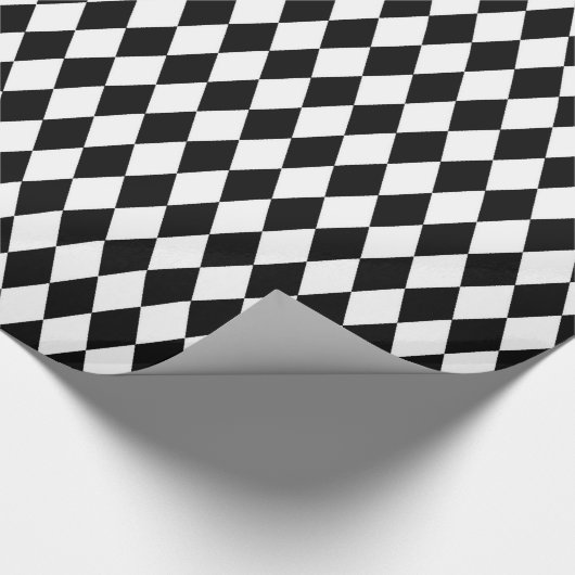 Schwarz-weißes Karamellpapier Geschenkpapier (Ecke)