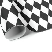 Schwarz-weißes Karamellpapier Geschenkpapier (Rolleneckpunkt)