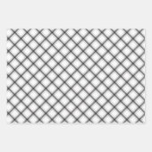 Schwarz-weißes Kariertes Buffalo Karo Mixed Muster Geschenkpapier Set (Vorderseite)