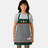 Schwarz-weißes Kariertes Lebkuchen Männer Grün Schürze (Insitu)