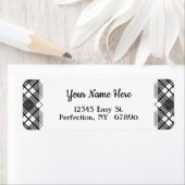 Schwarz-weißes Kariertes Muster bearbeitbare Rücks (Insitu)