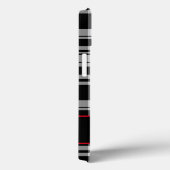 Schwarz-weißes Kariertes Muster | MIT MONOGRAMM Case-Mate iPhone Hülle (Rückseite / Rechts)