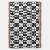 Schwarz-weißes Karo-Ankermuster Decke (Vorderseite Vertikal)