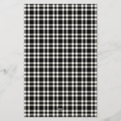 Schwarz-weißes Karomuster Briefpapier (Rückseite)