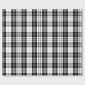Schwarz-weißes Karomuster Geschenkpapier (Flach)