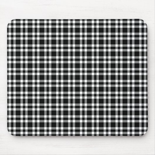 Schwarz-weißes Karomuster Mousepad (Vorne)