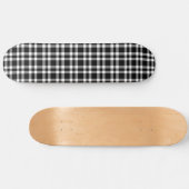 Schwarz-weißes Karomuster Skateboard (Horizontal)