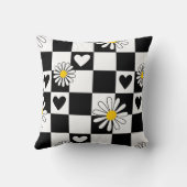 Schwarz-weißes Kinderzimmer Kissen (Rückseite)