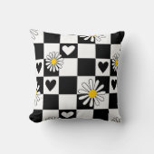 Schwarz-weißes Kinderzimmer Kissen (Vorderseite)