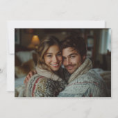 Schwarz-weißes klassisches klassisches Elegant Save The Date (Rückseite)