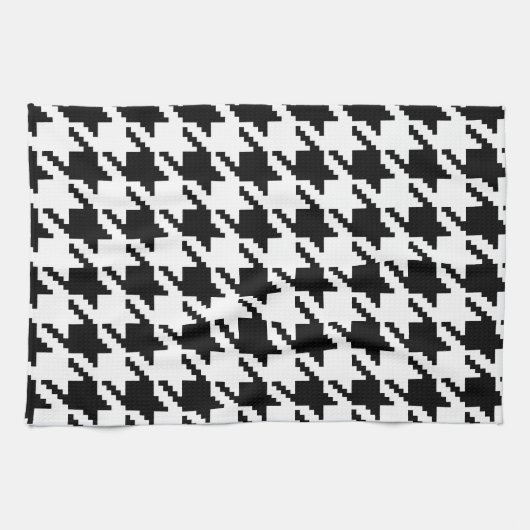 Schwarz-weißes klassisches Weaving-Muster Handtuch (Horizontal)