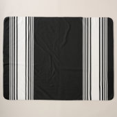 Schwarz-weißes Kontrastmuster Sherpadecke (Vorderseite (Horizontal))