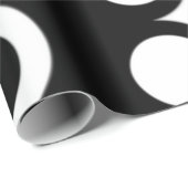 Schwarz-weißes Kreis-Muster Geschenkpapier (Rolleneckpunkt)