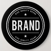 Schwarz-weißes kreisförmiges Abzeichen-Logo Button (Vorderseite)
