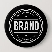 Schwarz-weißes kreisförmiges Abzeichen-Logo Button (Vorderseite)