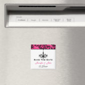 Schwarz-weißes Kronleuchter-Gastgeschenk Hochzeit- Magnet (In Situ (Geschirrspüler))