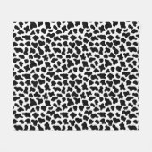 Schwarz-weißes Kuhfellmuster Fleecedecke (Vorderseite (Horizontal))