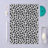 Schwarz-weißes Kuhfellmuster Seidenpapier (Handwerk)