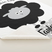 Schwarz-weißes Lämmchen, neutrales, adorable Ewe C Sherpadecke (3/4)