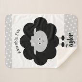 Schwarz-weißes Lämmchen, neutrales, adorable Ewe C Sherpadecke (Vorderseite (Horizontal))