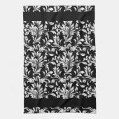 Schwarz-weißes Leaf Muster Küchentücher (Vertikal)