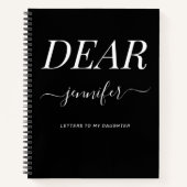 Schwarz-weißes liebes Daughter Keepake-Memory-Note Notizblock (Vorderseite)