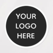 Schwarz-weißes Logo-Branding Etiketten (Design 2)