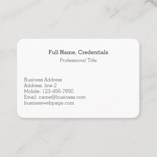 Schwarz-weißes Logo für einfache Unternehmen Visitenkarte (Vorderseite)