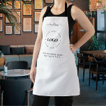 Schwarz-weißes Logo-Geschäft Beruflich Apro Schürze<br><div class="desc">Mit dieser modernen,  beruflichen Schürze mit individuellem Logo,  elegantem Kalligraphienamen und Text fördern Sie Ihr Geschäft. Fügen Sie einfach Ihre Daten hinzu,  indem Sie auf "Personalisieren" klicken.</div>