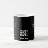 Schwarz-weißes Logo QR-Code Business Christmas Sim Kaffeetasse (Mittel)