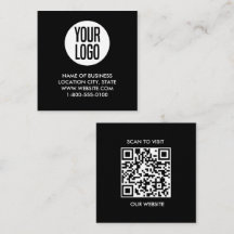 Schwarz-weißes Logo und QR-Code