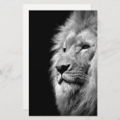 Schwarz-weißes Löwenportrait - Tierfotografie Briefpapier (Vorne/Hinten)