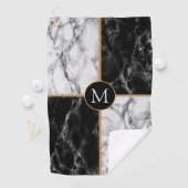 Schwarz-weißes Marmorhandtuch Golfhandtuch (Insitu)