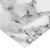 Schwarz-weißes Marmortablett mit individuellem Buc Tischdecke (Schrägansicht)