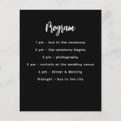 Schwarz-weißes Menü (Hinten)