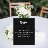 Schwarz-weißes Menü