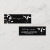 Schwarz-weißes Mini Visitenkarte (Vorne/Hinten)