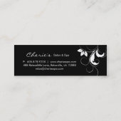 Schwarz-weißes Mini Visitenkarte (Rückseite)