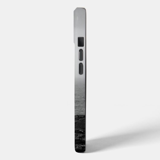 Schwarz-weißes Minimalistisches Leuchtturm Case-Mate iPhone Hülle (Rückseite / Links)