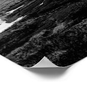 Schwarz-weißes Minimalistisches Leuchtturm Poster (Ecke)