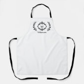 Schwarz-weißes Mit Monogramm Logo für ein benutzer Schürze (Vorderseite)