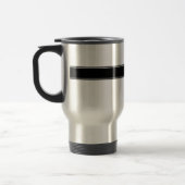 Schwarz-weißes mit Monogramm Reisebecher (Links)