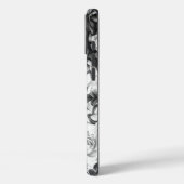 Schwarz-weißes, modernes Aquarellland Case-Mate iPhone Hülle (Rückseite / Links)